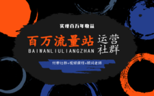 张新星《百万流量站运营社群》